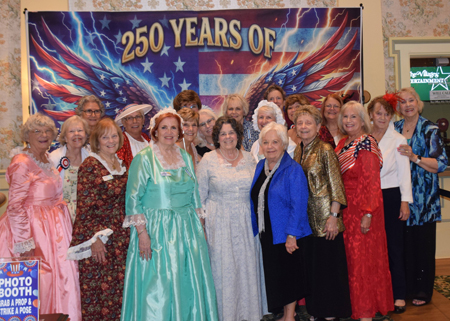 women in Colonial dresses